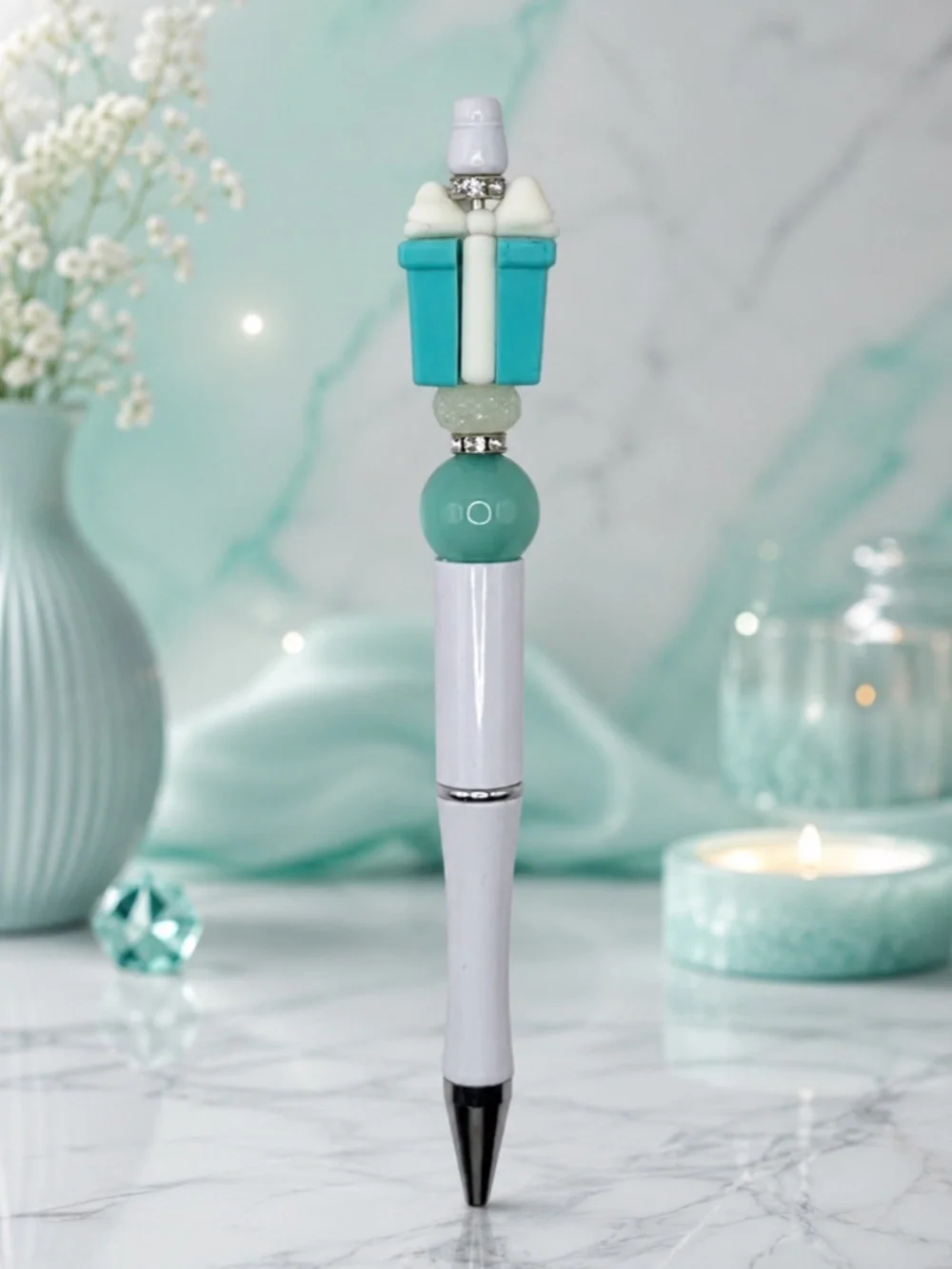 Mint Gift Box Beaded Pen